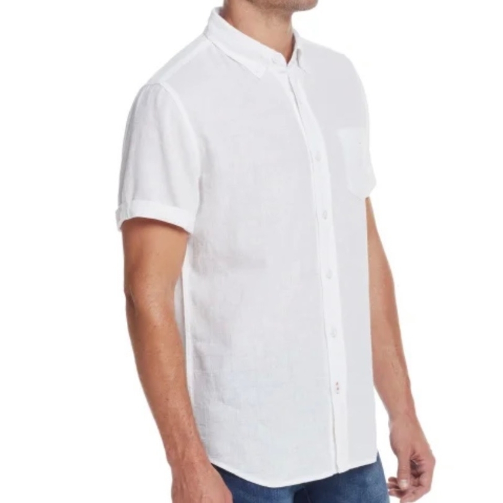 Weatherproof Vintage Men's Linen/Cotton Short Sleeve Woven Shirt - Picture 8 of 13